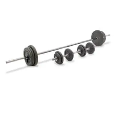 Skivstångsset& Hantelset 65 kg, JTC Power