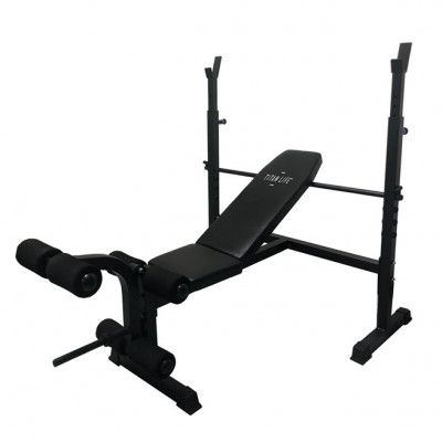 Titan LIFE Essential bench ll, Träningsbänk med skivstångsställning