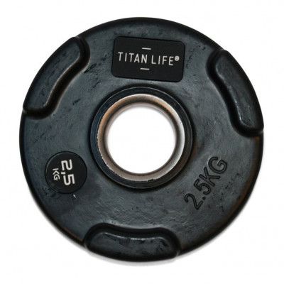 Titan Life PRO Pro Weight Disc Grip Rubber 2,5 kg, Viktskivor gummerade