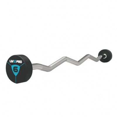 LivePro Urethane Ez Curl Barbell, Curlstång