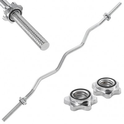 vidaXL Curlstång 2,5x120 cm massivt stål silver