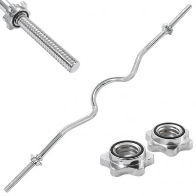 vidaXL Curlstång 2,5x120 cm stål silver