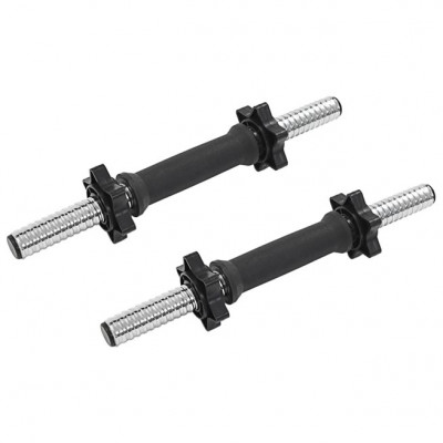 vidaXL Hantelstänger 2 st 2,5x35 cm stål svart