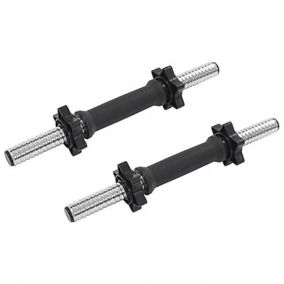 vidaXL Hantelstänger 2 st 3x35 cm stål svart