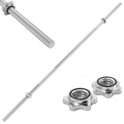 vidaXL Skivstång 2,5x160 cm stål silver