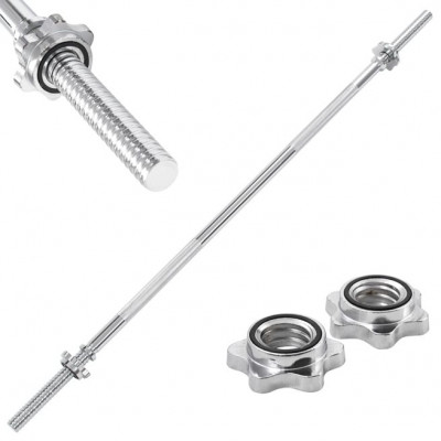 vidaXL Skivstång 3x120 cm stål silver