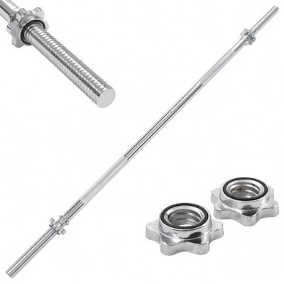 vidaXL Skivstång 3x140 cm stål silver