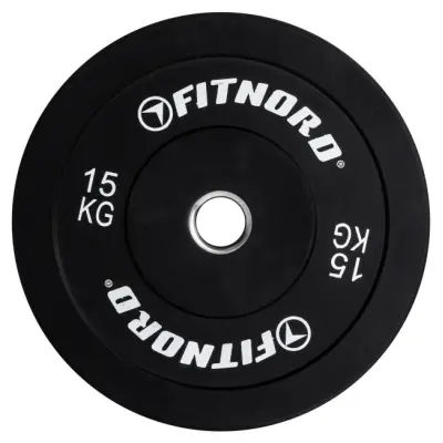FitNord Bumper Black Viktskiva 15 kg