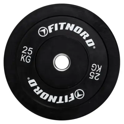 FitNord Bumper Black Viktskiva 25 kg