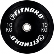 FitNord Viktskiva Bumper Black 10 kg