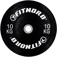 FitNord Viktskiva Bumper Black 10 kg