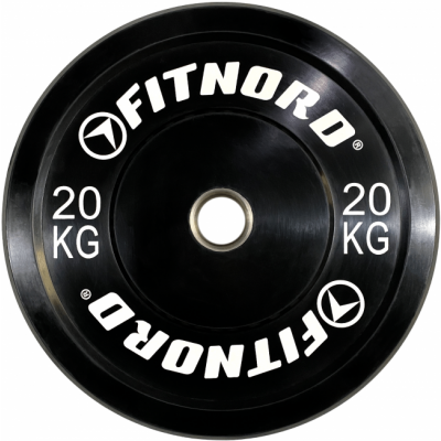 FitNord Viktskiva Bumper Black 20 kg