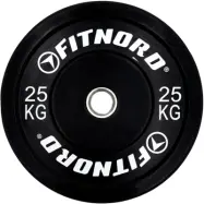 FitNord Viktskiva Bumper Black 25 kg