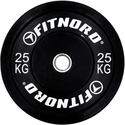 FitNord Viktskiva Bumper Black 25 kg