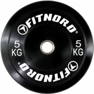 FitNord Viktskiva Bumper Black 5 kg