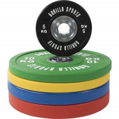 Gorilla Sports Bumper Plates COLOR 50 mm, Viktskivor bumper