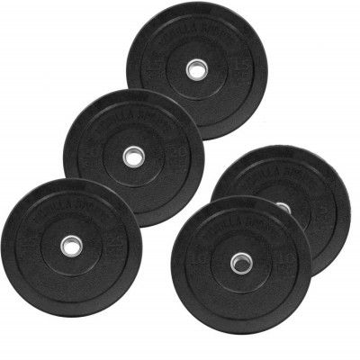 Gorilla Sports Bumper Plates HiTemp 50 mm, Viktskivor Bumper