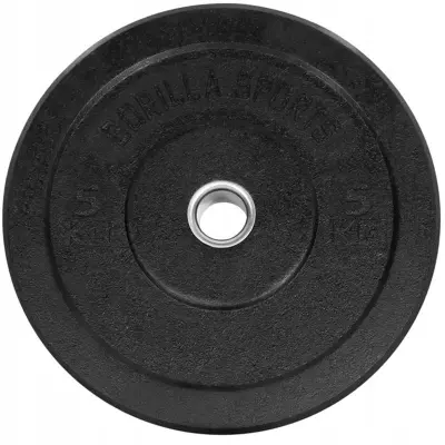 Gorilla Sports Bumper Plates HiTemp 50 mm, Viktskivor Bumper