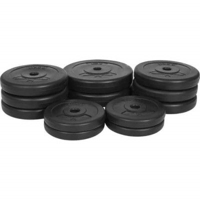 Gorilla Sports Viktset 30kg 25/26mm - 4x1,25kg 6x2,5kg2x5kg, Viktpaket plast