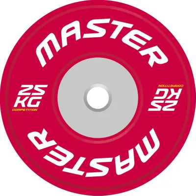 Master Fitness Competition Plate 25 kg, Viktskivor bumper