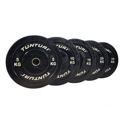 Tunturi Fitness Bumper Plate Black, Viktskiva Bumper