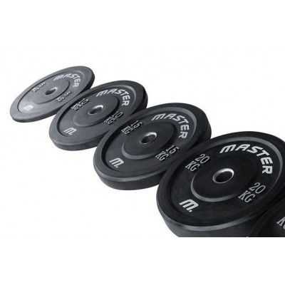 Master Fitness Bumper Plates Viktpaket 120kg Gummi Svart
