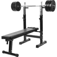 Gorilla Sports Bänkpress BLACK Skivstång - 38kg