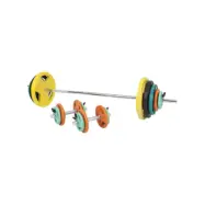 Gorilla Sports Skivstång Hantlar Trigrip F - 108kg, Skivstångsset gummerade