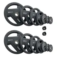 Master Fitness PU Plates Pro 110 Kg Box, Viktskiva Gummerad