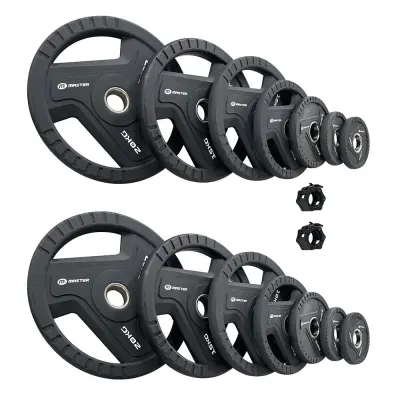 Master Fitness PU Plates Pro 110 Kg Box, Viktskiva Gummerad