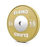 Viktskiva IWF Weightlifting Competition, 15 kg, gul, Eleiko