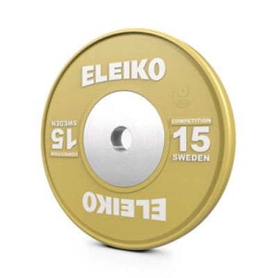 Viktskiva IWF Weightlifting Competition, 15 kg, gul, Eleiko