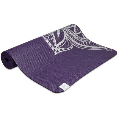 Gaiam Aubergine Medallion Yoga Mat 6mm Premium Metallic, Yogamattor