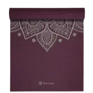Gaiam Midnight Plum Sundial Flower Yoga Mat 5 mm