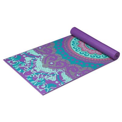 Gaiam Moroccan Garden Yoga Mat 4mm Classic Printed, Yogamattor