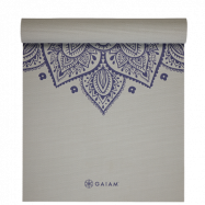 Gaiam Sustained Grey Sundial Flower Yoga Mat 5 mm