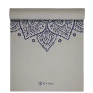 Gaiam Sustained Grey Sundial Flower Yoga Mat 5 mm