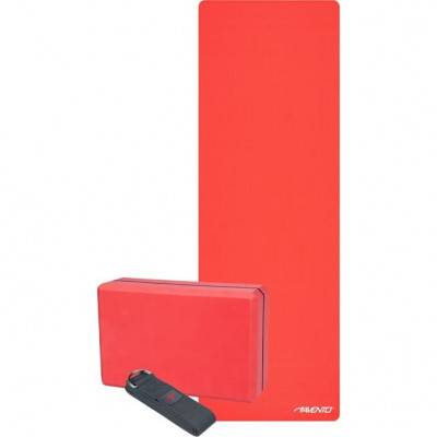 vidaXL Yogaset i 3 delar Lotus röd