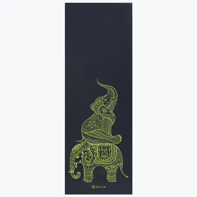 Yogamatta 6 mm Svart Gul